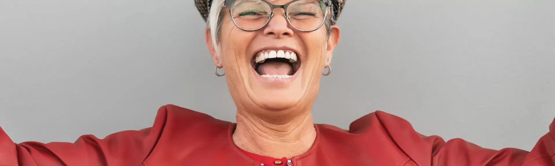 happy elderly woman image
