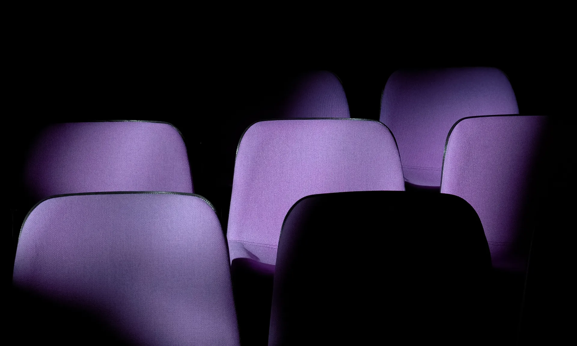 purple movie seats